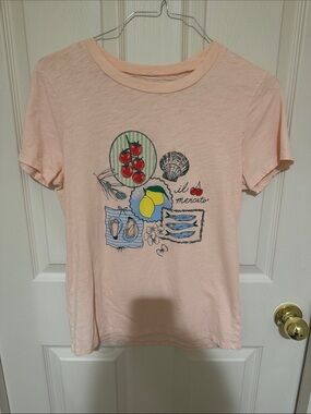 LOFT Peach Short-Sleeve Tee with Market Graphic